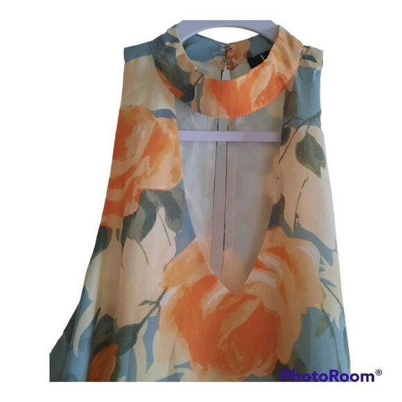 Lulu's Part of Your World Dusty Sage Floral Print Swing Dress - Picture 3 of 6